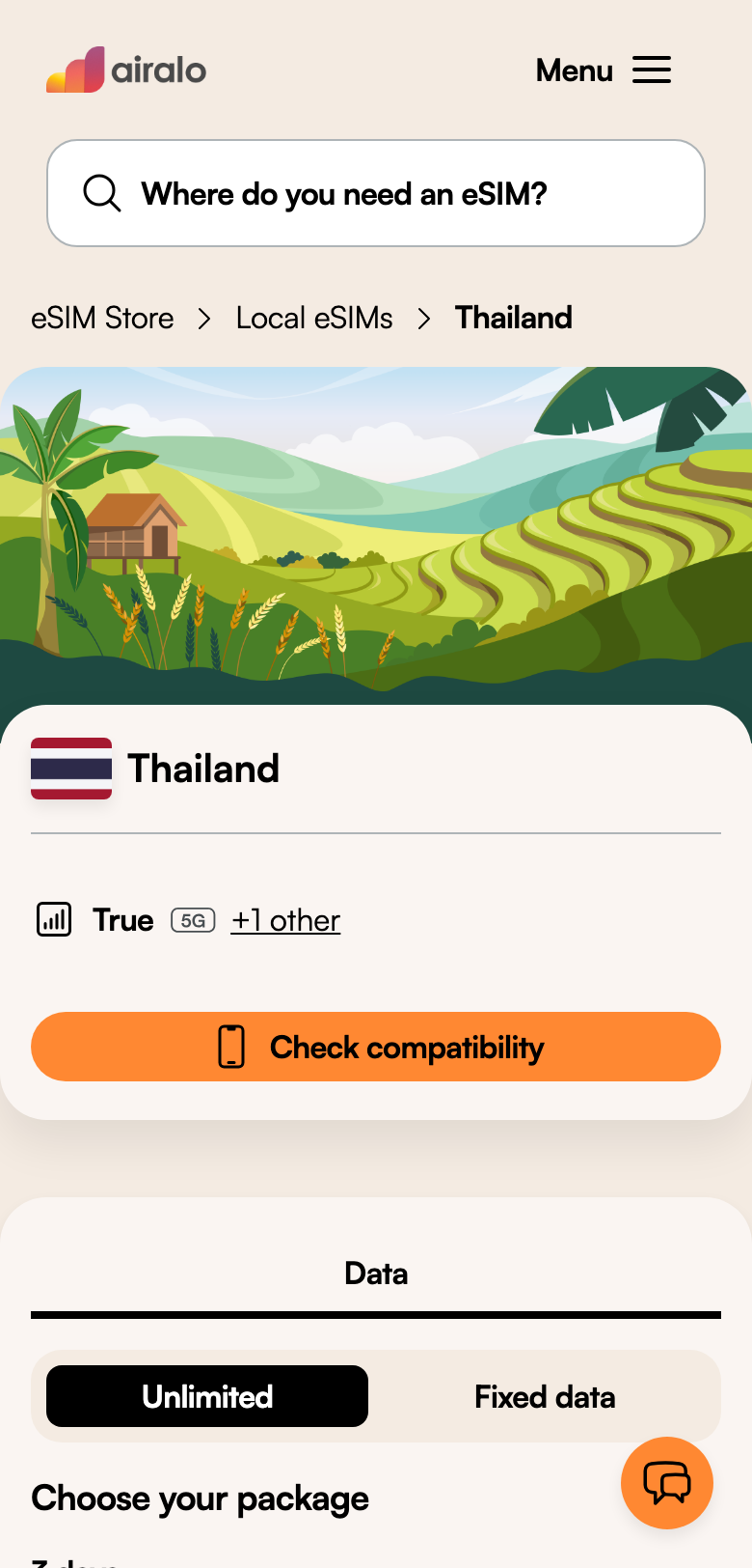 Airalo Thailand eSIM plans
