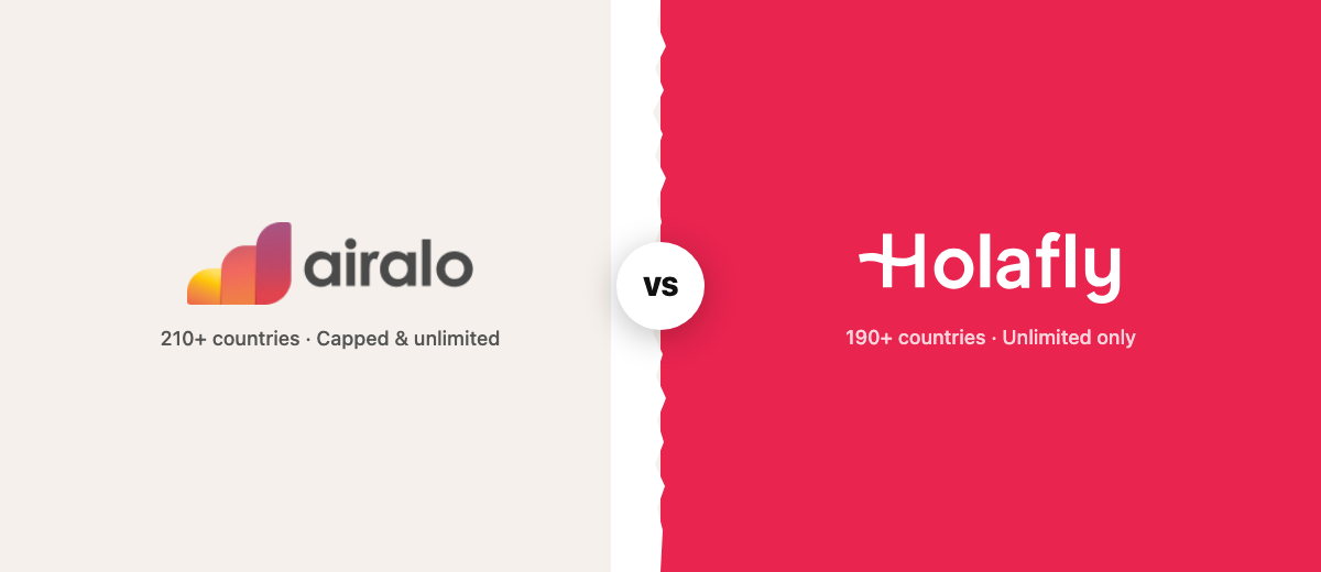Holafly vs Airalo, jämförelse av eSIM